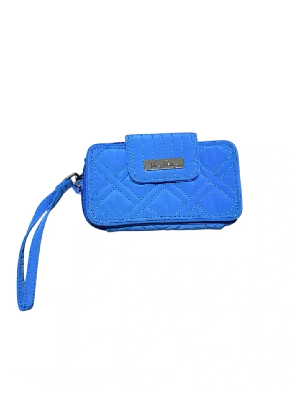 Vera Bradley Quilted Blue Wristlet Wallet - Picture 1 of 4